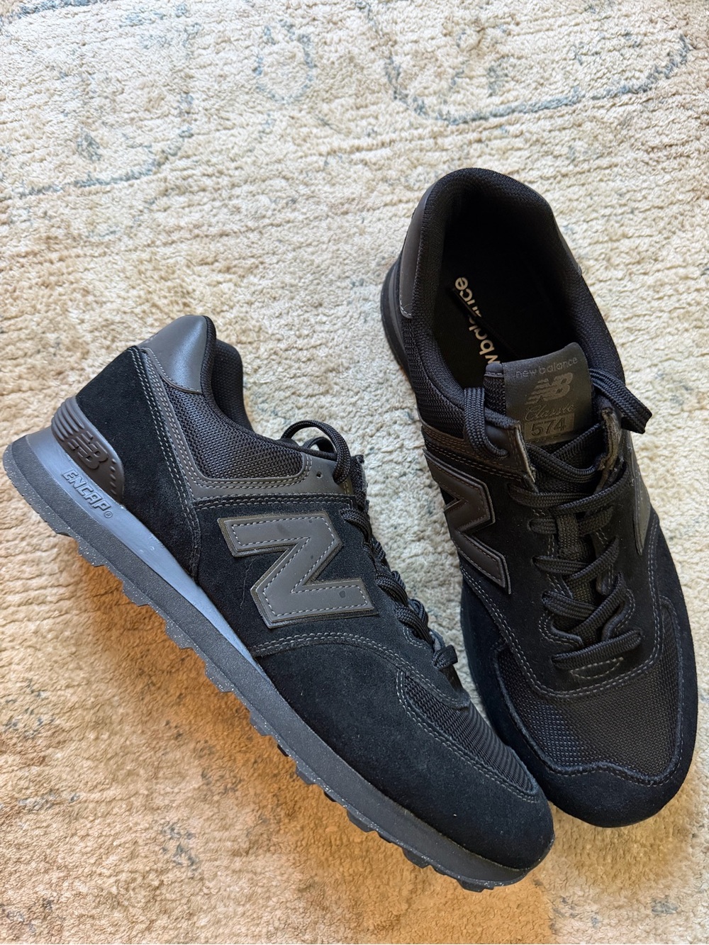 New Balance Men's 574 Classic Sneaker - Black 13